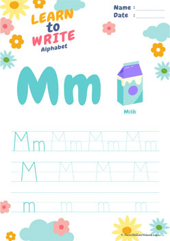 Learn To Write Alphabet M