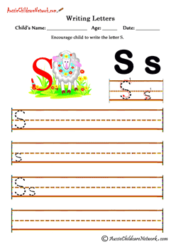 fun kids printables Letter Ss sheep