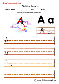 writing alphabet