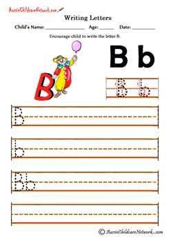alphabet writing sheets