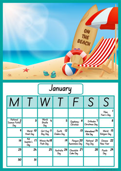 2023 Calendar Events Posters Jan