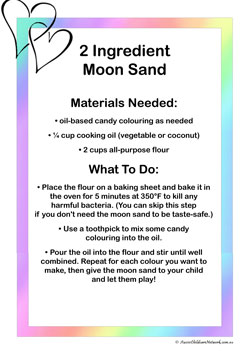 2 Ingredient Moon Sand