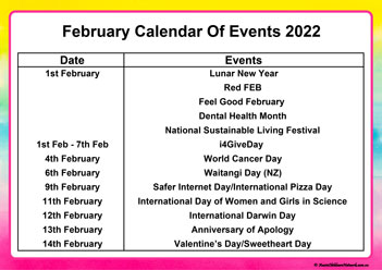 calendar of events 2022 early childhood services