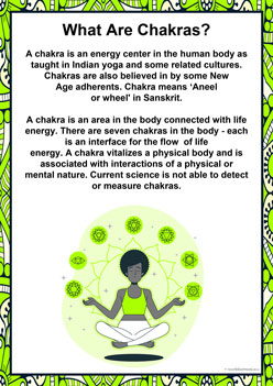 what are chakra posters, energy centres for children, meditation for children