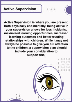 Childcare Terms Active Supervision display posters, long day care terms, glossary of childcare words, early childhood professional development new terms
