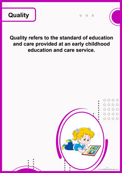 Childcare Terms Quality  display posters, long day care terms, glossary of childcare words, early childhood professional development new terms