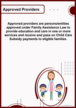 Childcare Terms Approved Providers  display posters, long day care terms, glossary of childcare words, early childhood professional development new terms