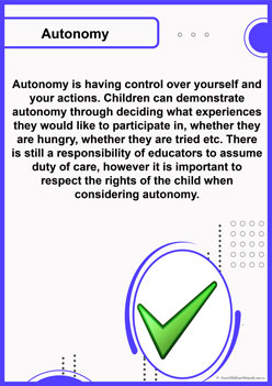 Childcare Terms Autonomy display posters, long day care terms, glossary of childcare words, early childhood professional development new terms