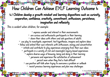 EYLF Outcomes And Children Achievements Posters 13