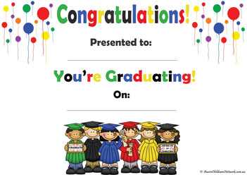 certificates graduation printable preschool Aussie Network Certificates Graduation  Childcare