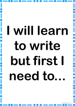 Learning To Write Posters 7, learning to write for children