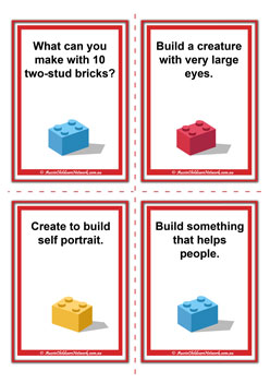 lego challenge cards, lego tasks for children, building lego for children