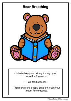 mindfulness breathing posters for children breathing exercises for children bear breathing exercise