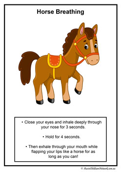 mindfulness breathing posters for children breathing exercises for children horse breathing exercise