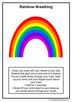 mindfulness breathing posters for children breathing exercises for children rainbow breathing exercise