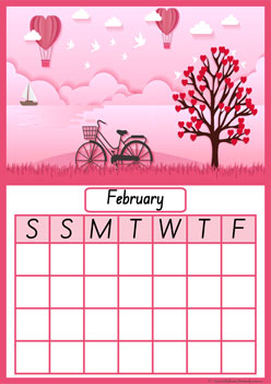 Monthly Calendar Worksheets 2
