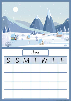 Monthly Calendar Worksheets 6