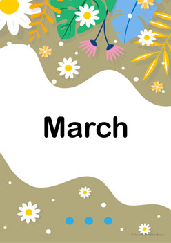 Monthly Title Pages 3, March Display Page