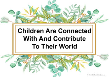 Mtop Main Outcomes 2 Children Are Connected With and Contribute To Their World display posters oosh services