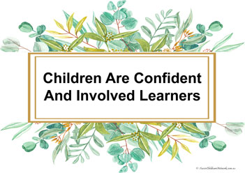 Mtop Main Outcomes 4 Children Are Confident and Involved Learners display posters oosh services