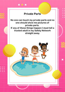 My Body Safety Rules 5, child protection posters