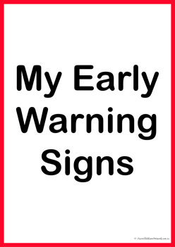 My Early Warning Signs 1