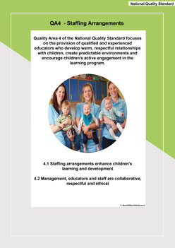 National Quality Standards Quality Area 4 Staffing Arrangements Posters Early Childhood 