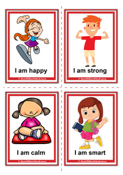 positive affirmation flashcards with pictures for children motviational 