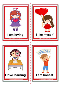 positive affirmation flashcards with pictures for children motivational 