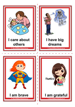 positive affirmation flashcards with pictures for children motivational 