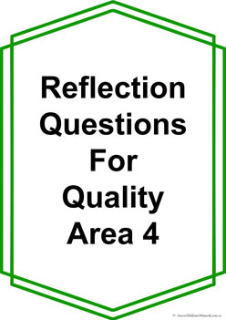 Reflection Question Posters Standard 4