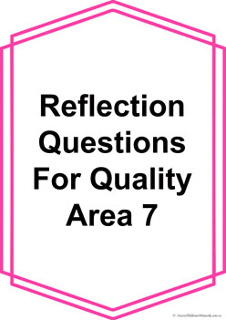 Reflection Question Posters Standard 7