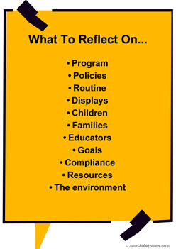 Reflections In Action Posters 1, reflection in childcare example