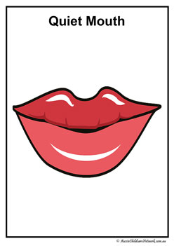 quite mouth poster, Room Guidelines Posters, behaviour management
