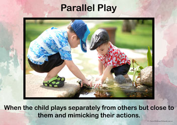 Stages Of Play Posters 4, parallel play poster