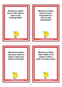 Would You Rather Flashcards3, Would You Rather questions with pictures