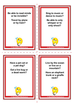 Would You Rather Flashcards5, Would You Rather questions printables