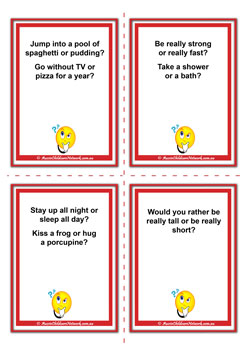 Would You Rather Questions for Kindergarten - with Pictures