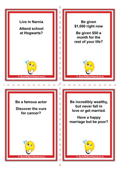 Would You Rather Flashcards8, Would You Rather activity for kids