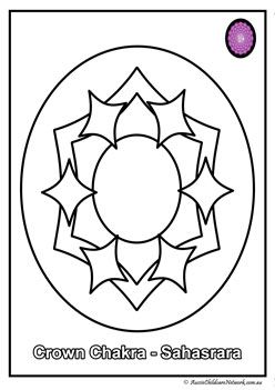 crown chakra colouring pages for children
