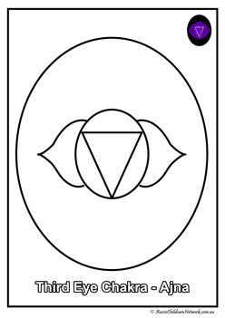 third eye chakra colouring pages for children