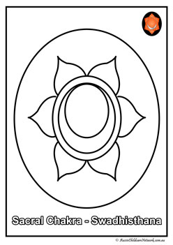 chakra sacral colouring pages for children