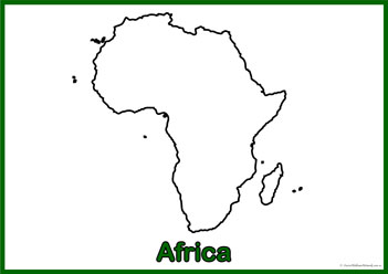 Continent Colouring Africa, colouring continents, seven continents colouring pages, continents of the world colouring
