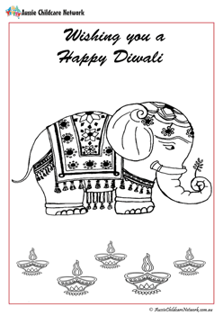 free diwali coloring pages