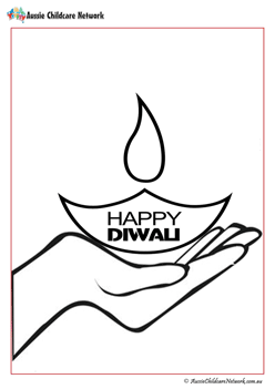 Diwali Hand Colouring Pages