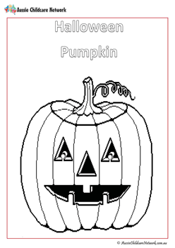 Halloween Pumpkin Colouring Page