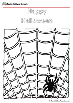 Halloween Spider Colouring Page