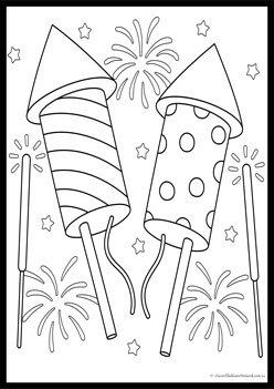 New Year Colouring Pages 1