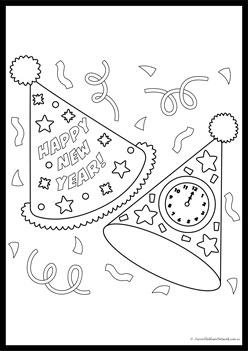 New Year Colouring Pages 10