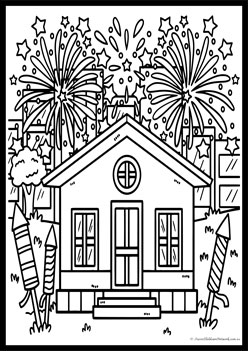 New Year Colouring Pages 4